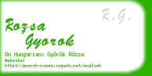 rozsa gyorok business card